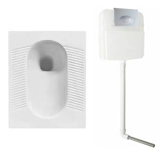 Комплект SantiLine SL-5040+SL-02 чаша Генуя с бачком скрытого монтажа и клавишей смыва хром